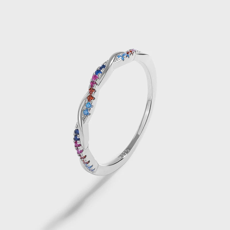 NEW Classic Rainbow Diamond  Sterling Silver Jewelry