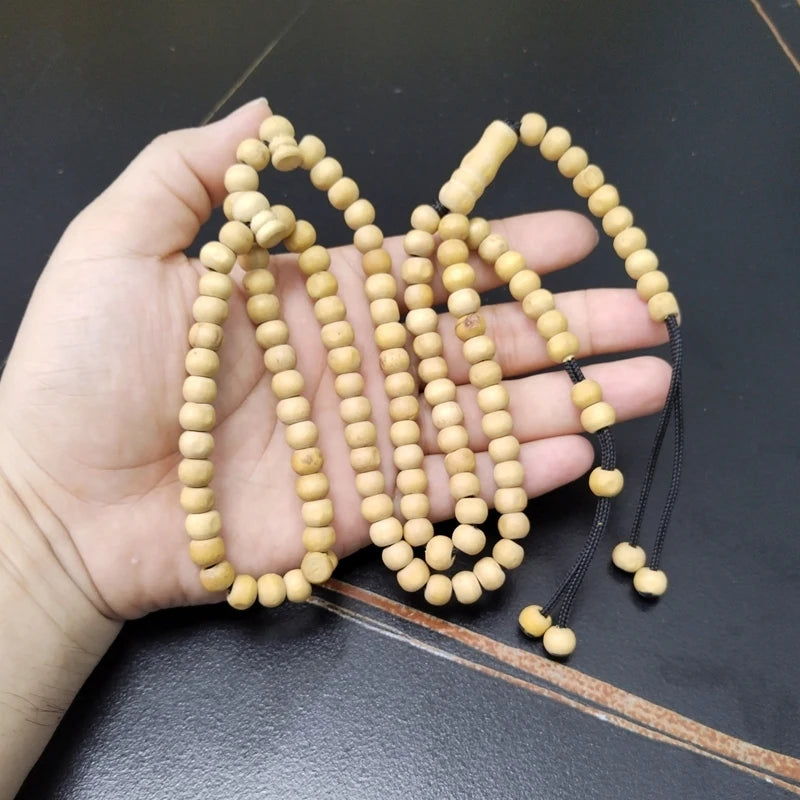 Natural Indian sandalwood tasbih beads Strong smell sandalwood Man's gift Misbaha Muslim prayer beads Islam Rosary