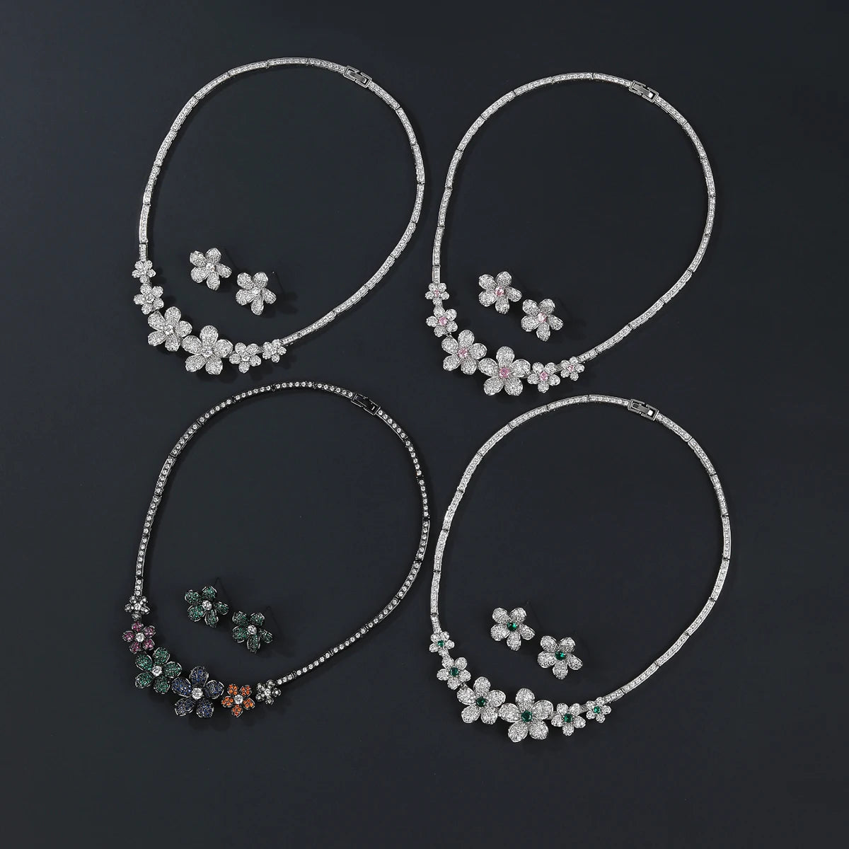 Luxury Pieces High Quality Zirconia Fashion Zirconia  Set Jewelry Zirconia