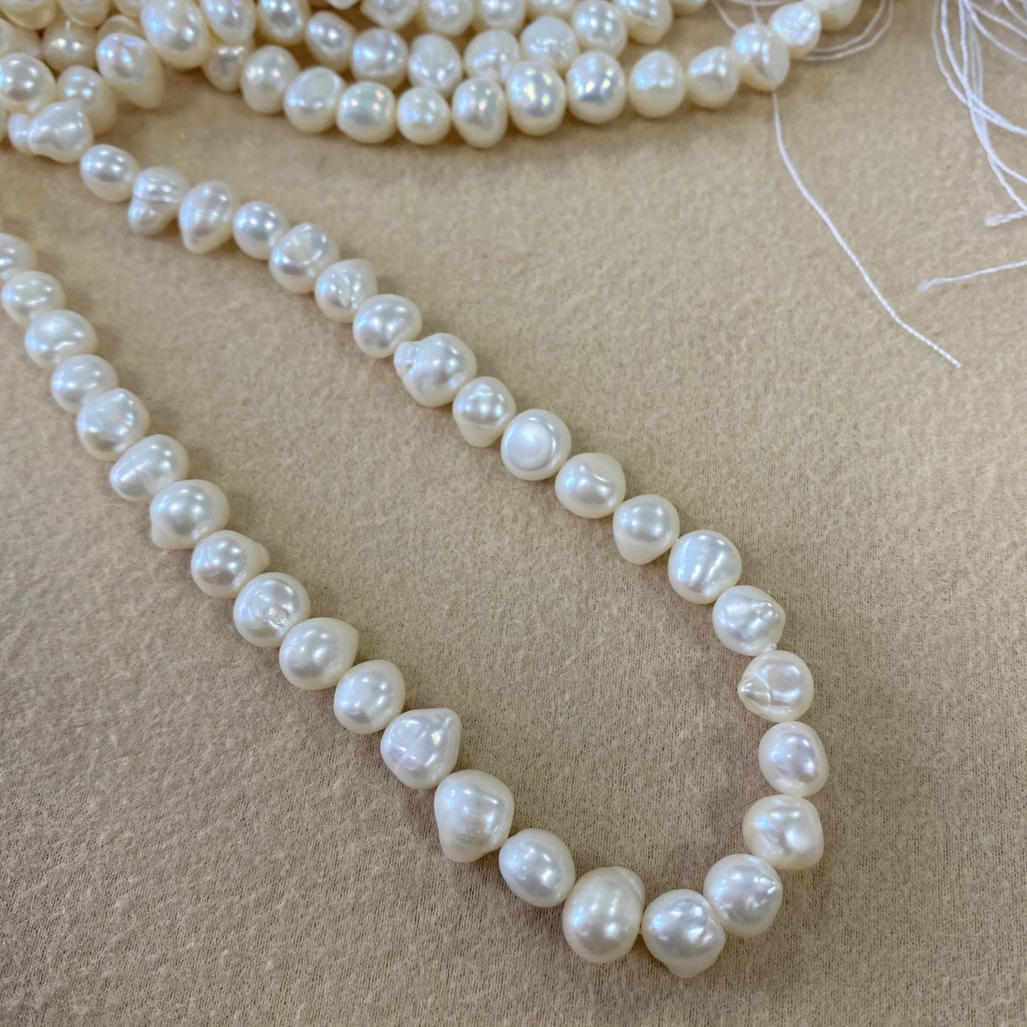 17cm String Natural Baroque Freshwater Pearl Beads 8-9mm Beads DIY Jewlery Making Kit for Necklace Bracelet Earring