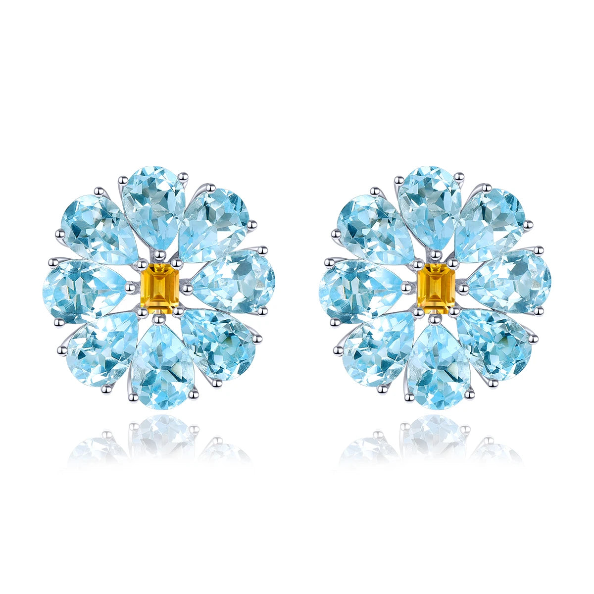 Natural Peridot Citrine Silver