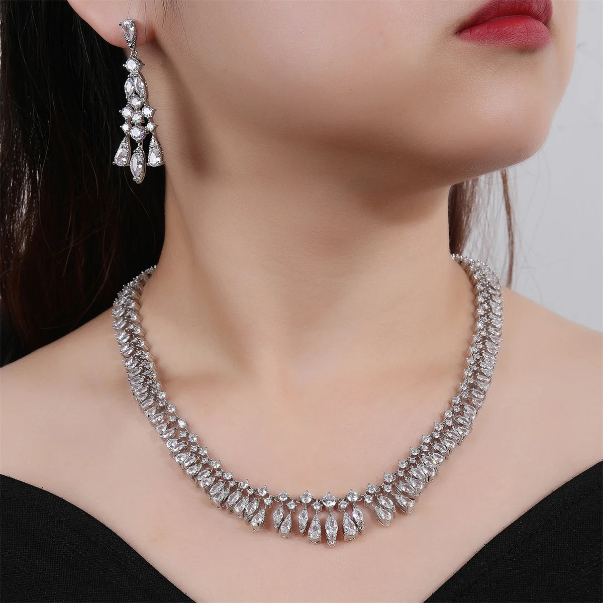 Luxury Pieces High Quality Zirconia Fashion Zirconia  Set Jewelry Zirconia