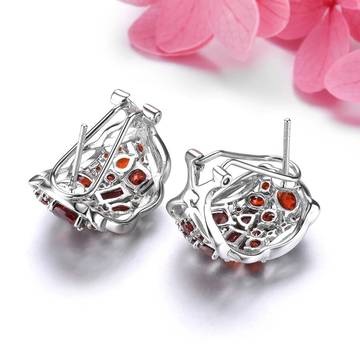 Natural Red Garnet Sterling Silver