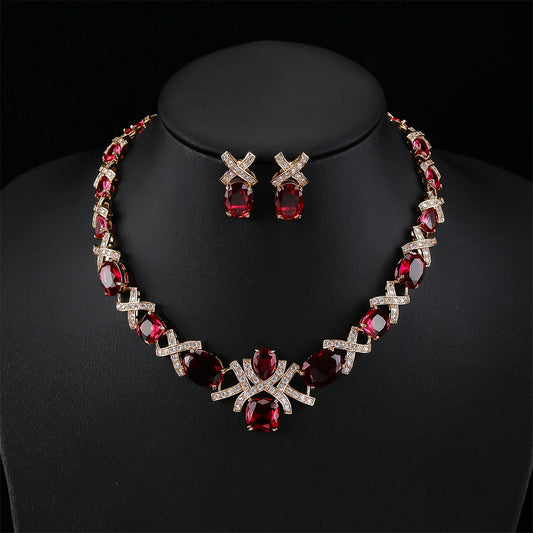 Luxury Pieces High Quality Zirconia Fashion Zirconia  Set Jewelry Zirconia