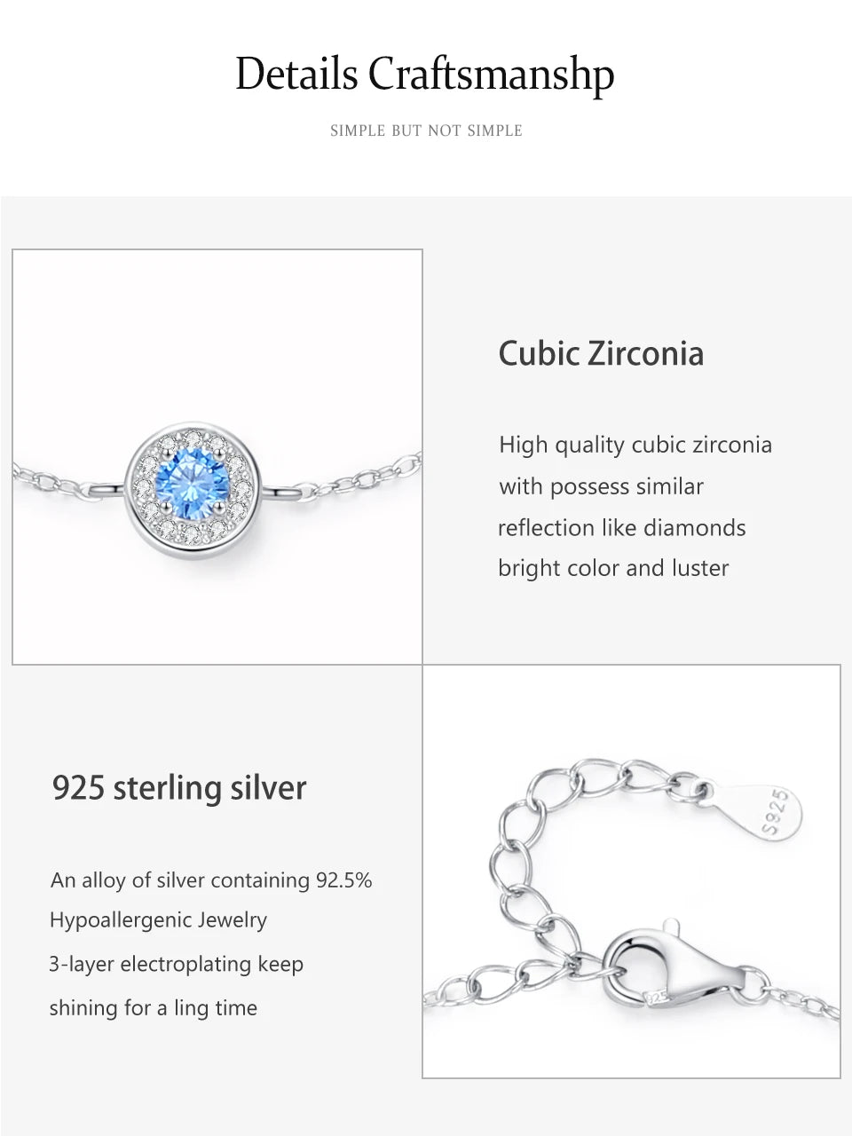 Real 925 Sterling Silver Bracelets Luxury  Jewelry