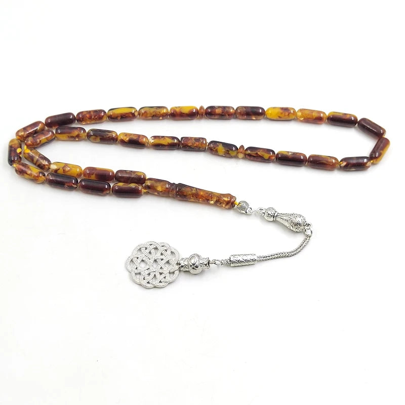 Tasbih Brown resin  Beads misbaha arabic fashion accessories  ramadan  Turkey