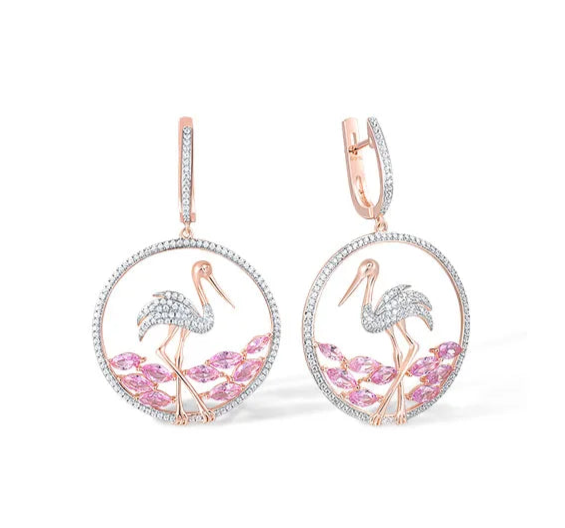 Pure 925 Sterling Silver Pink Jewelry