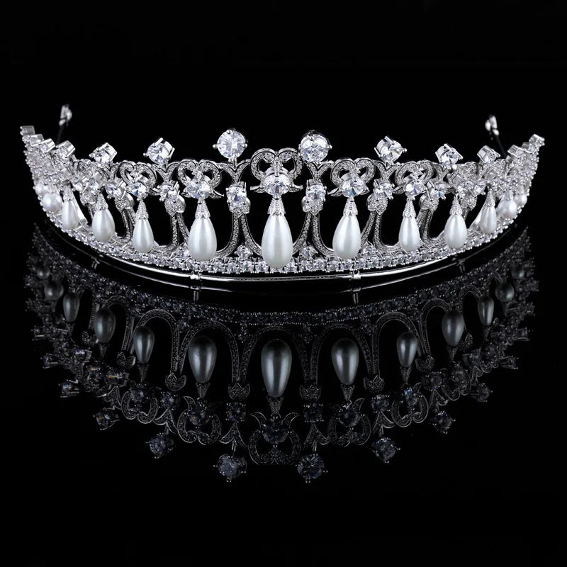 Luxury  Zirconia Crown Accessories Princess  Crystal Queens