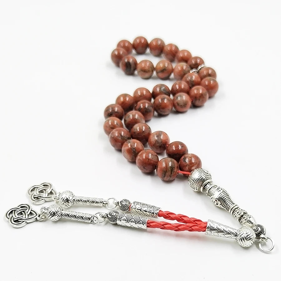 Tasbih Red Sesame stone prayer beads islamic Bracelet Eid gift misbaha