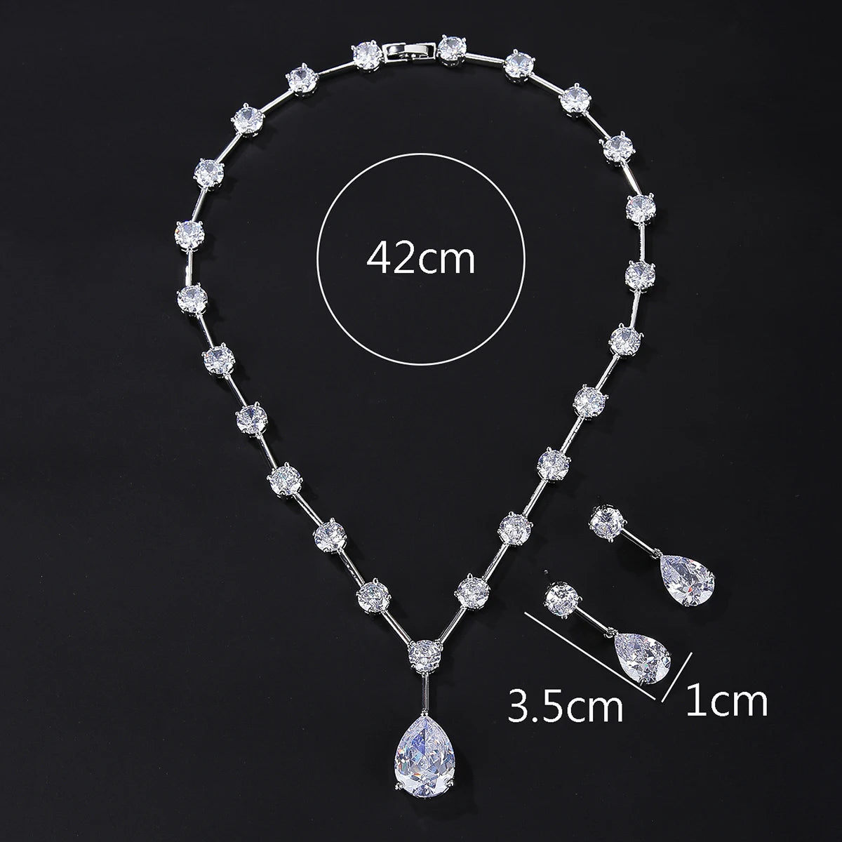 Fashion Simple Crystal  Zirconia  Set  Jewelry