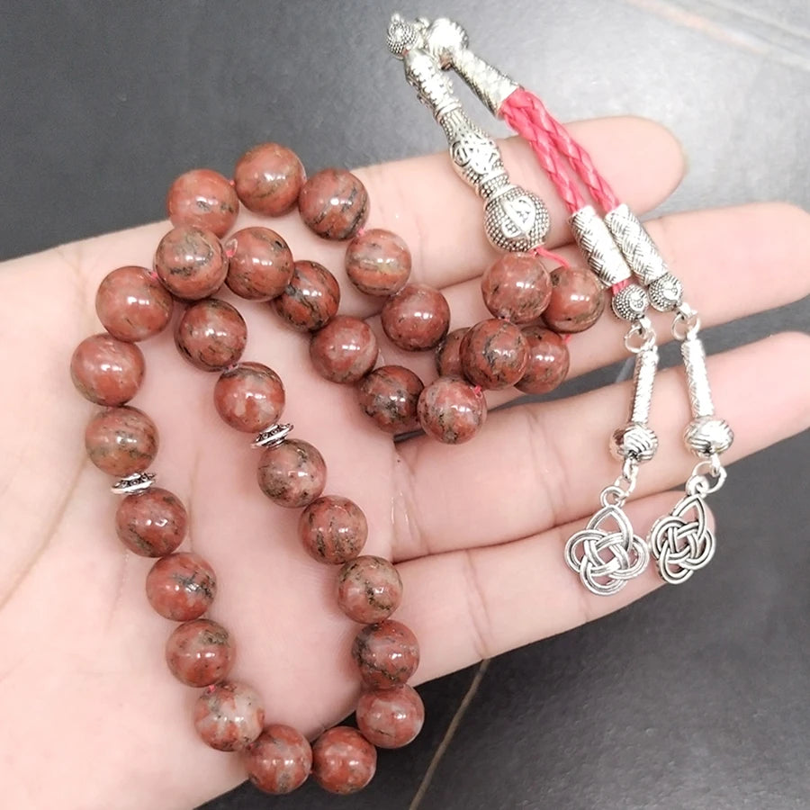 Tasbih Red Sesame stone prayer beads islamic Bracelet Eid gift misbaha