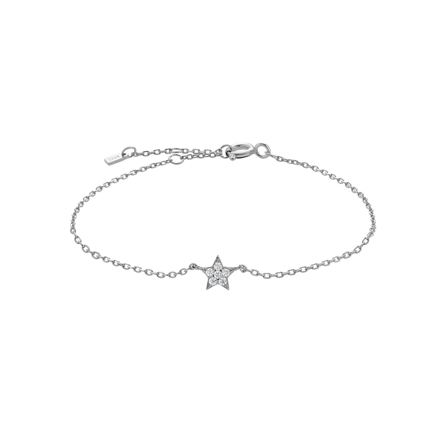 925 Sterling Silver Gold Starry Sky Spakle Star Zircon