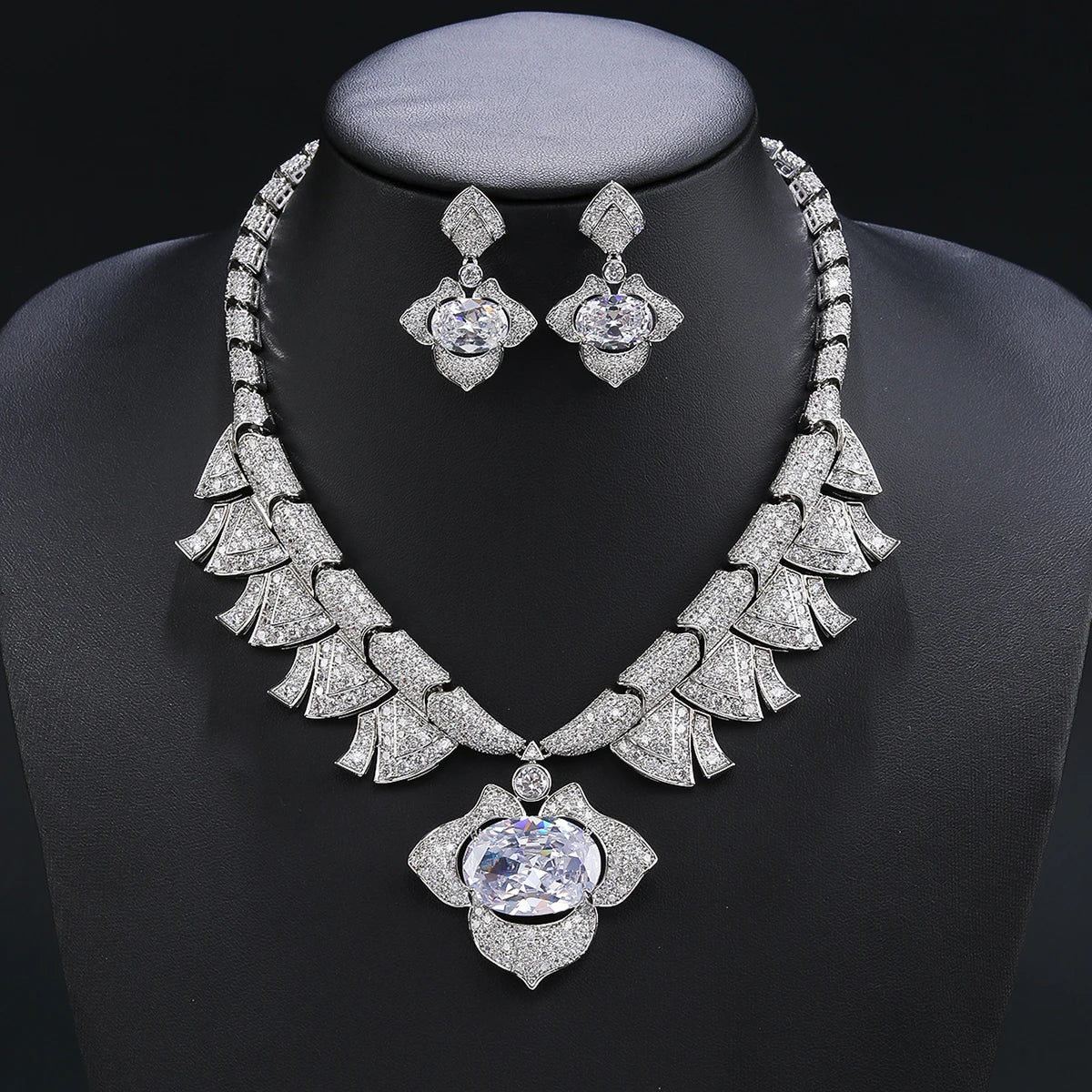 Luxury  Zirconia Wedding Jewelry Set