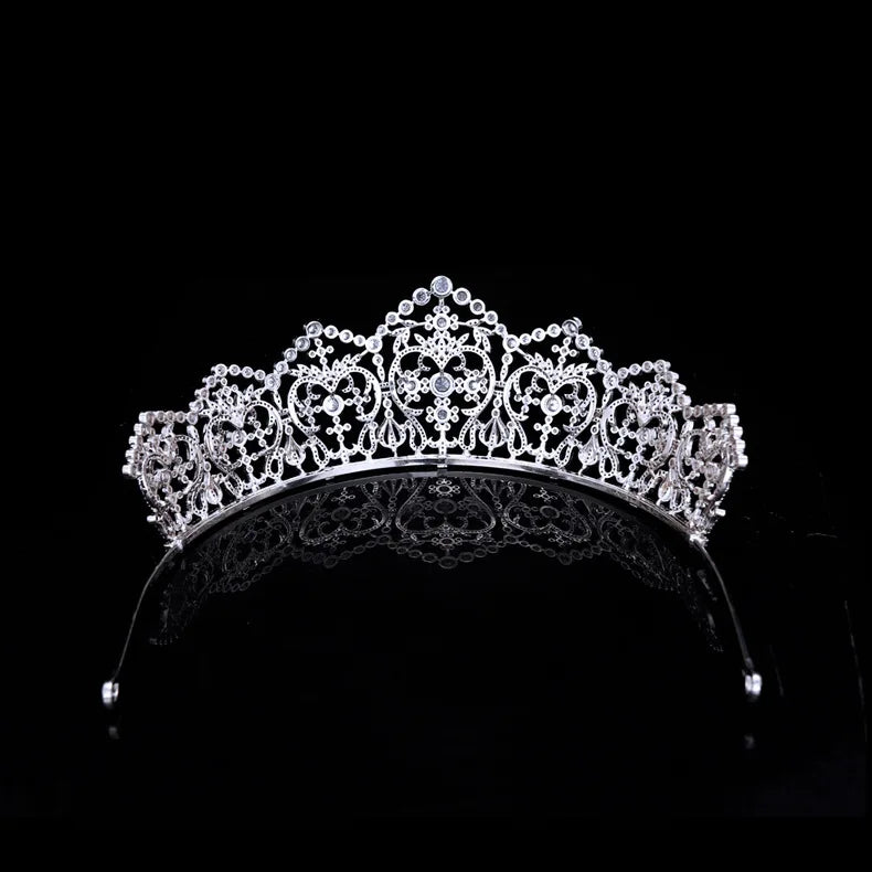 Luxury Zirconia Classic Wedding Crown  Hair Jewelry Accessories