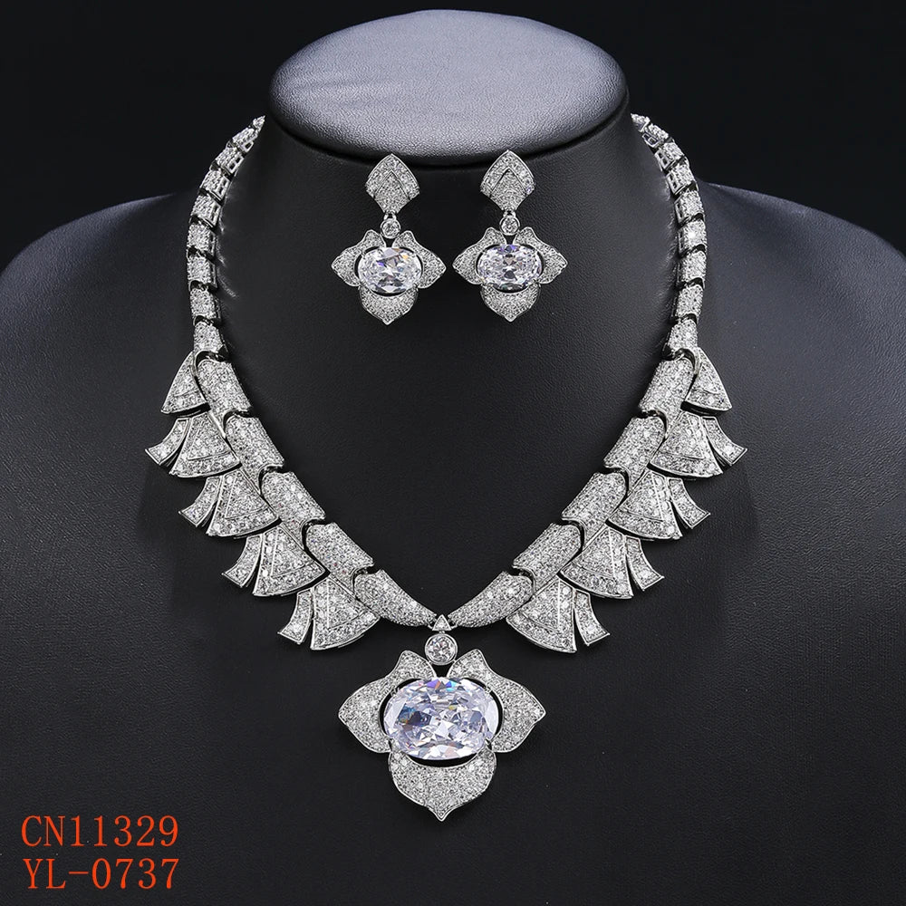 Luxury  Zirconia Wedding Jewelry Set