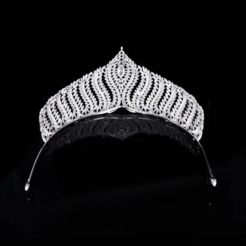 Luxury Crystals Zirconia Crown Hair Jewelry Accessories