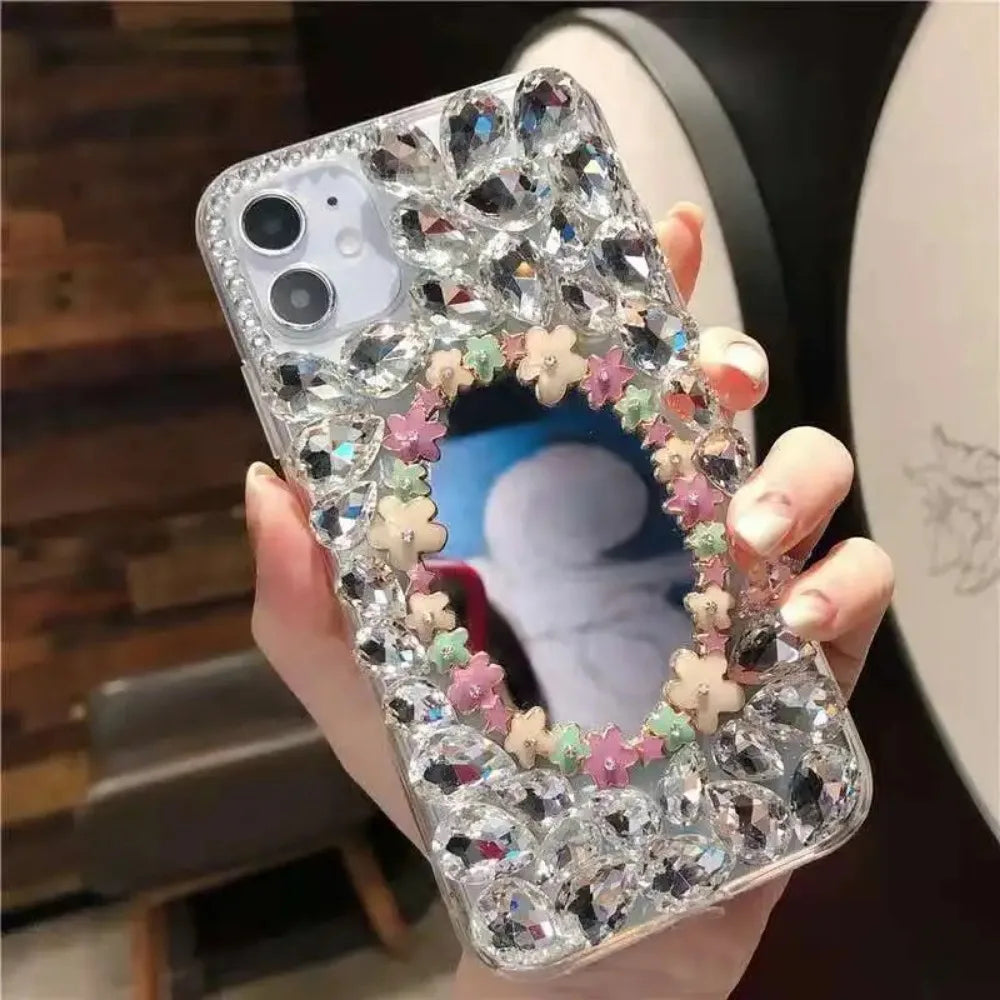 Customized Luxury Handmade Sparkle Rhinestone Case, Diamond Bling, Case for Huawei P50Pro, P40, Mate 40, Honor 9X, 50, 60Pro