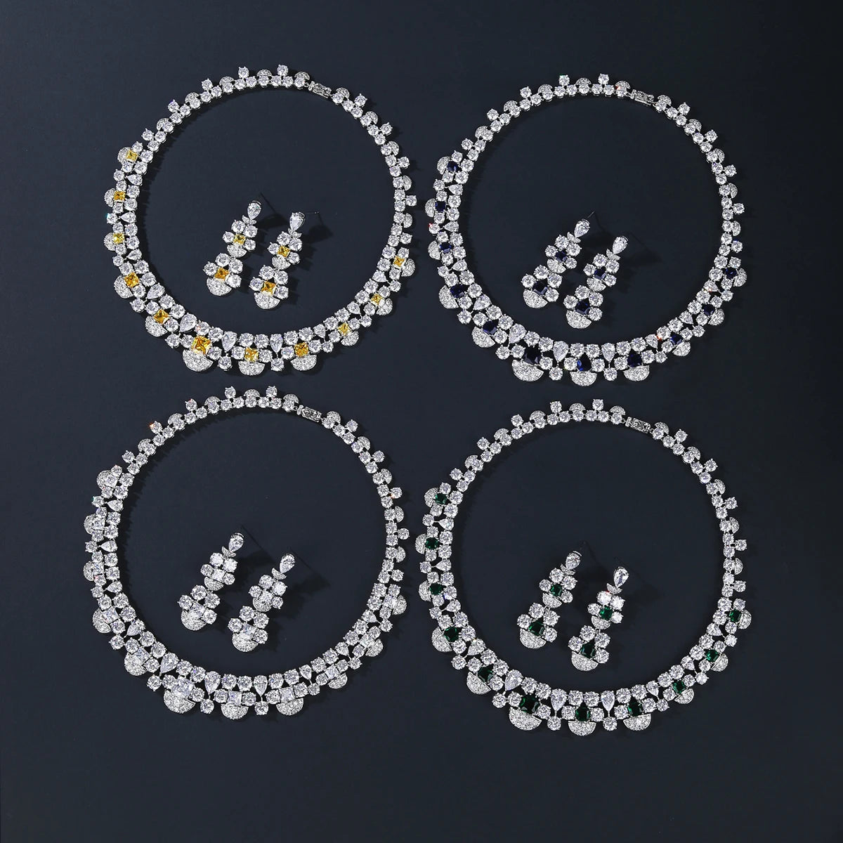 Zirconia  Sets Accessories Jewelry