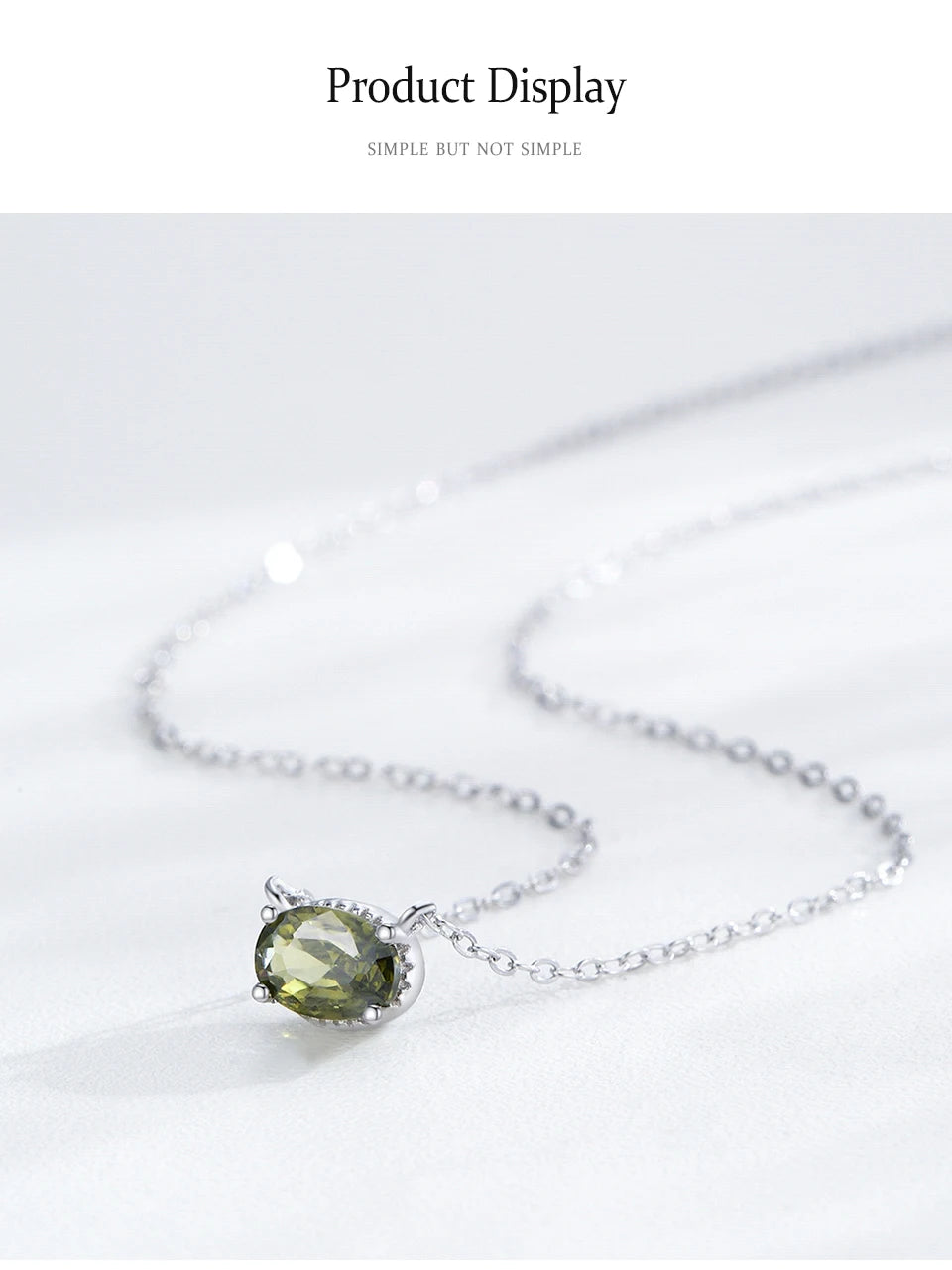 Luxury Olive Green  925 Sterling Silver Fashion Jewelry Set