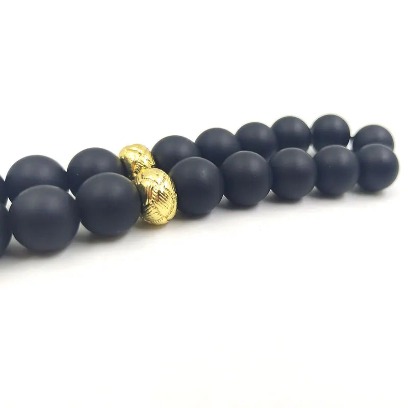 Tasbih Black Matte agates stone muslim prayer beads islamic rosary