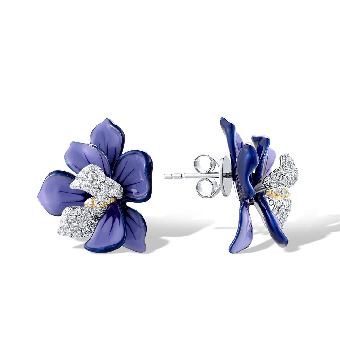 925 Sterling Silver  Purple Flower  Jewelry