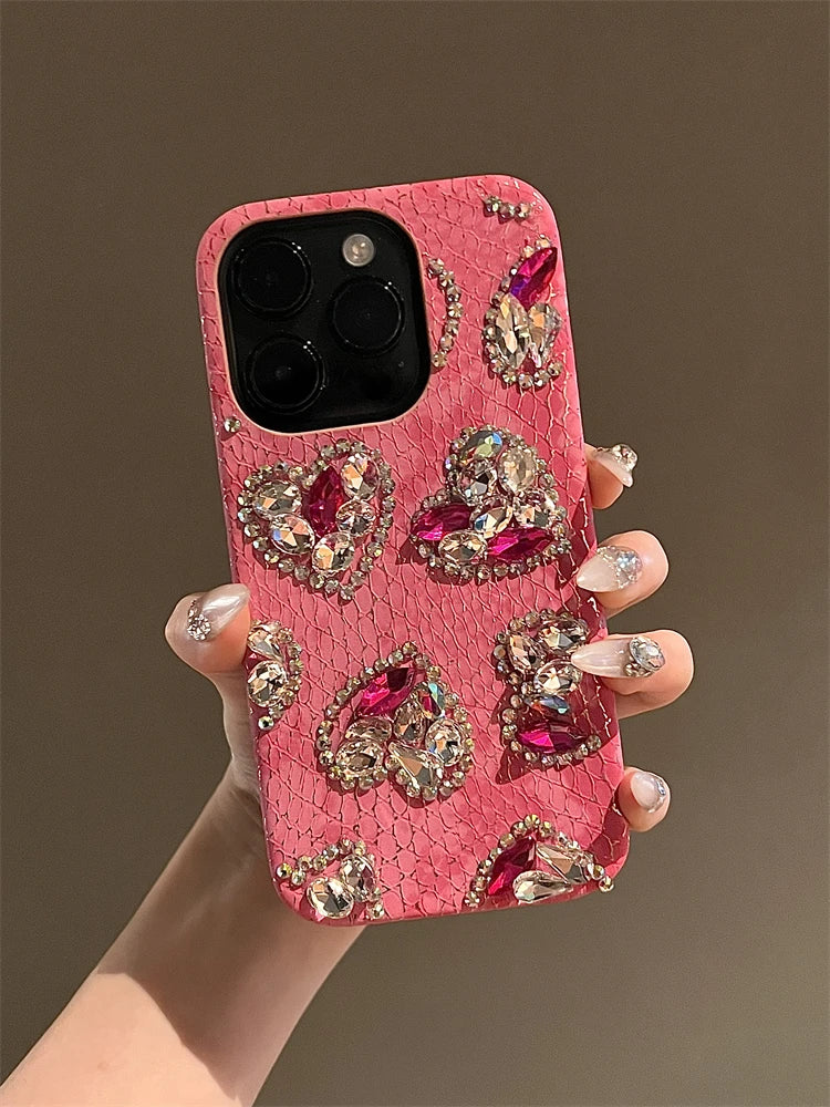 Luxurious Glitter Phone Case For iPhone 16 15 14 13 12 11 Pro Max Snake Pattern For iPhone 16 Pro Max Diamond High Quality Cover