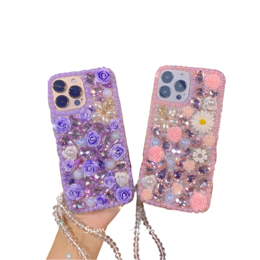 Luxury Glitter Ultra Diamond Case for Girls with Rhinestone, Bling Case for Huawei P50Pro, P40, Mate30, Honor 50, 60Pro