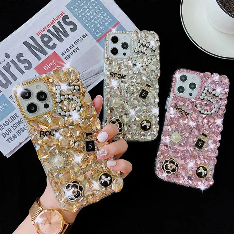 Shiny Diamond Mobile Phone Covers for Women, Cell Phone Case, for Huawei P50Pro, P40, Mate30, Honor 9X, 50, 60Pro, Cover, New