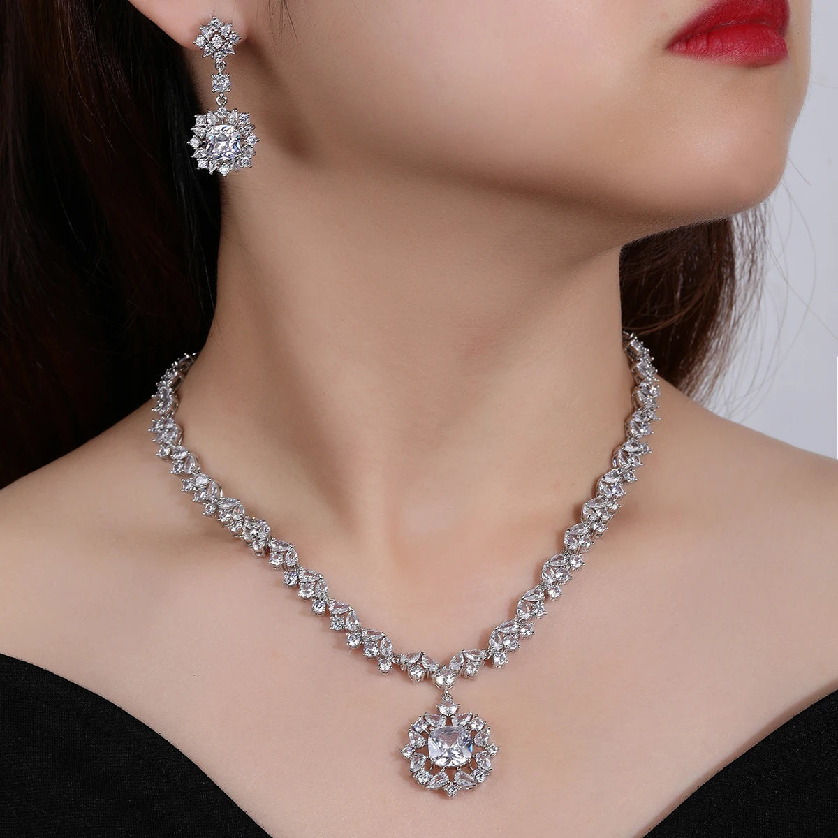 Luxury Pieces High Quality Zirconia Fashion Zirconia  Set Jewelry Zirconia