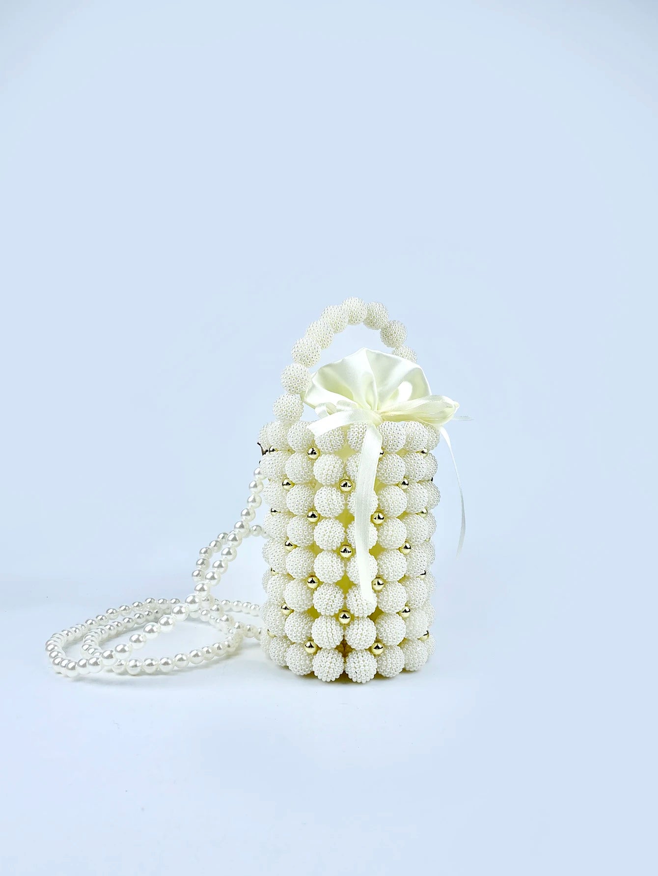 Small fragrance style bayberry ball pen holder bag dinner bag hand-woven beaded pearl bag large size