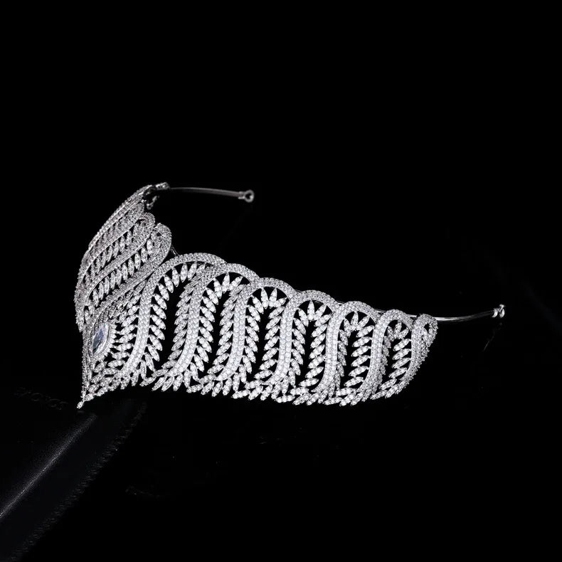 Luxury Crystals Zirconia Crown Hair Jewelry Accessories