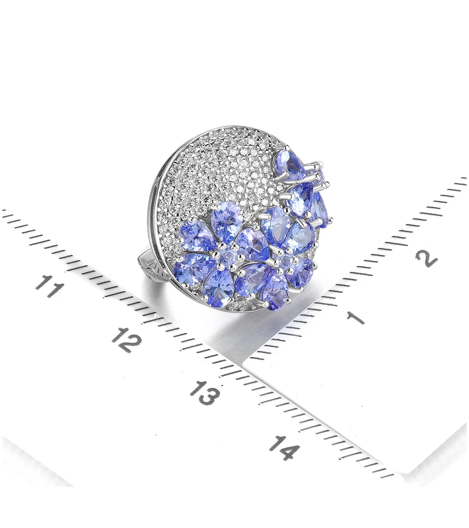 Natural Tanzanite Solid Sterling Silver