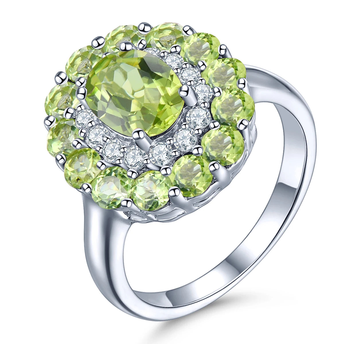 Natural Chrome Diopside Solid Silver