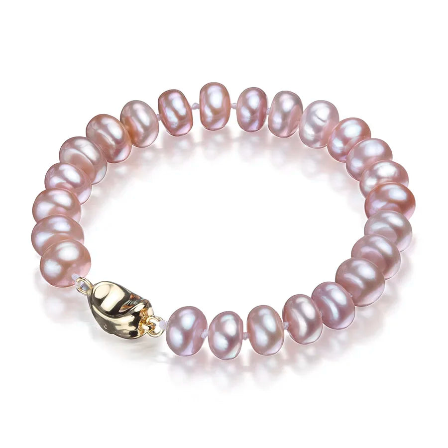 Freshwater Pearl Bracelets 925 Sterling Silver Gold