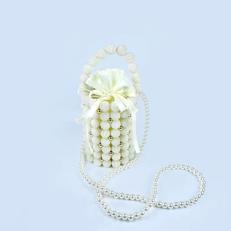 Small fragrance style bayberry ball pen holder bag dinner bag hand-woven beaded pearl bag large size