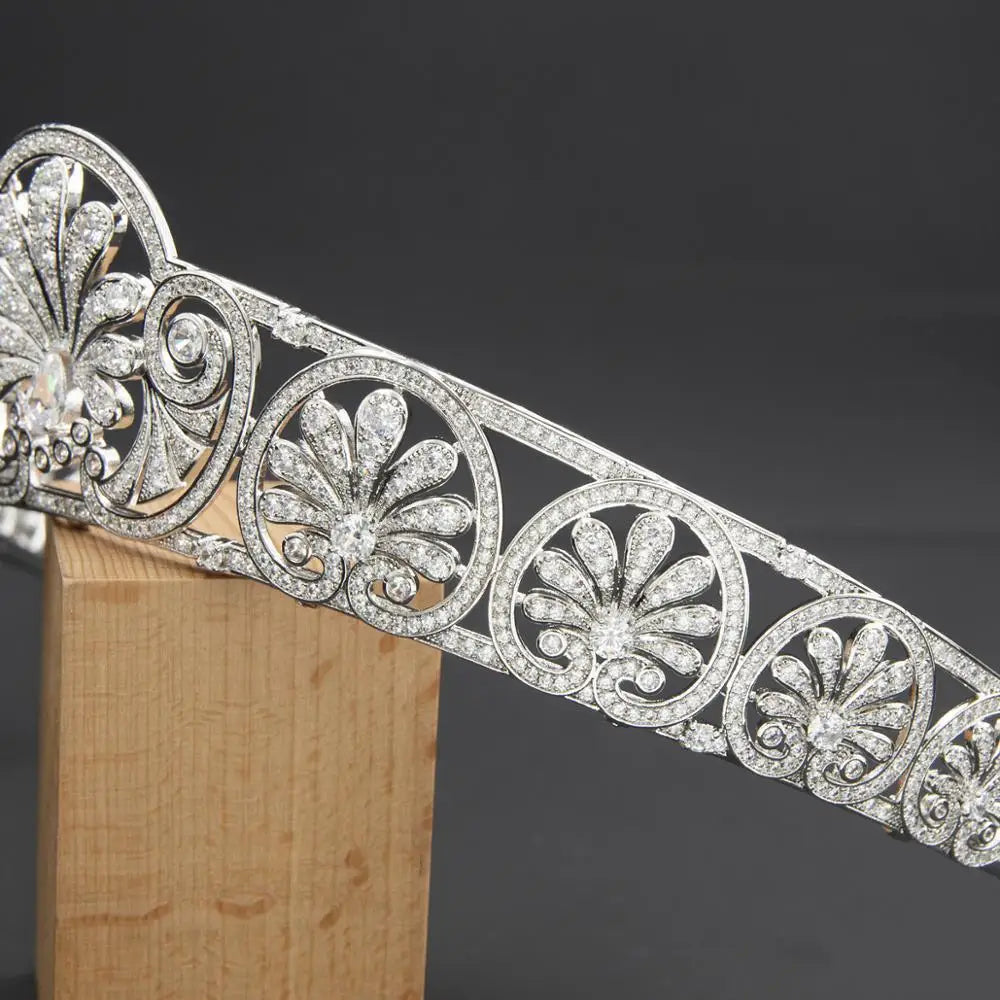 Luxury  Zirconia Crown Accessories Princess  Crystal Queens