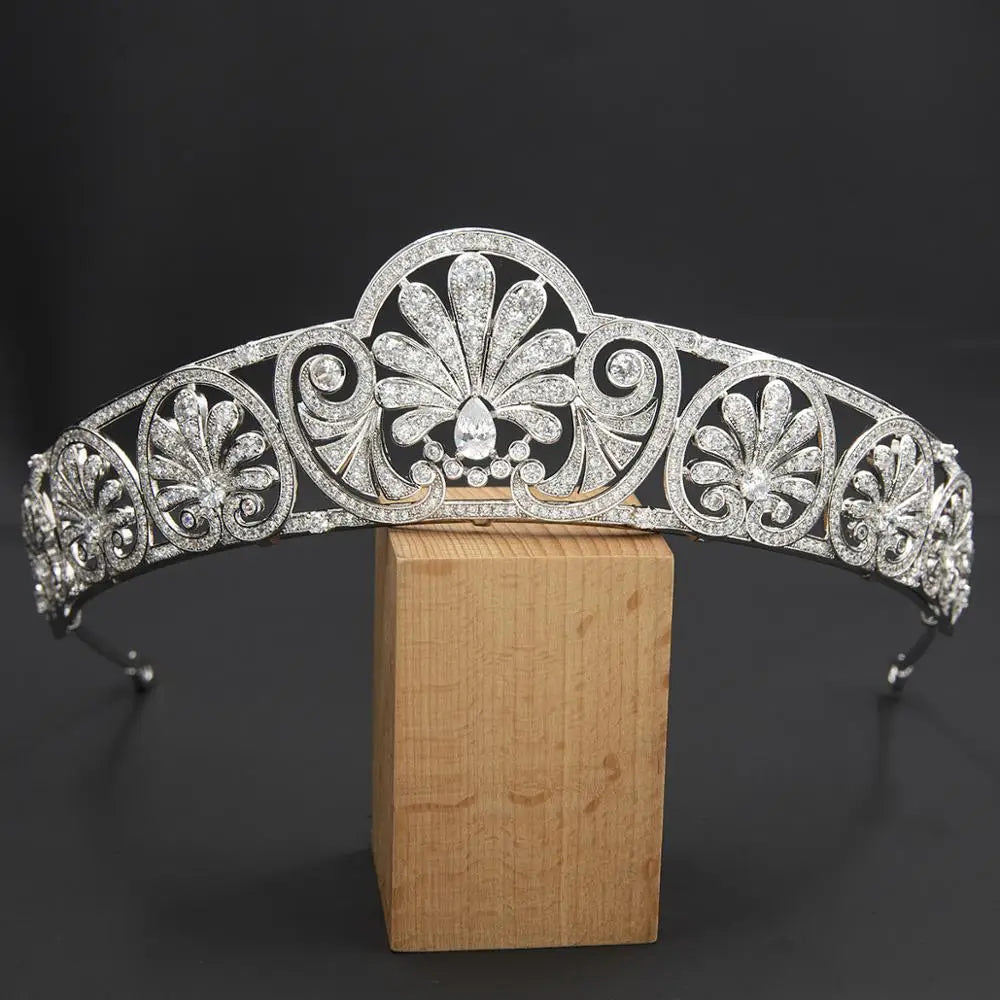 Luxury  Zirconia Crown Accessories Princess  Crystal Queens