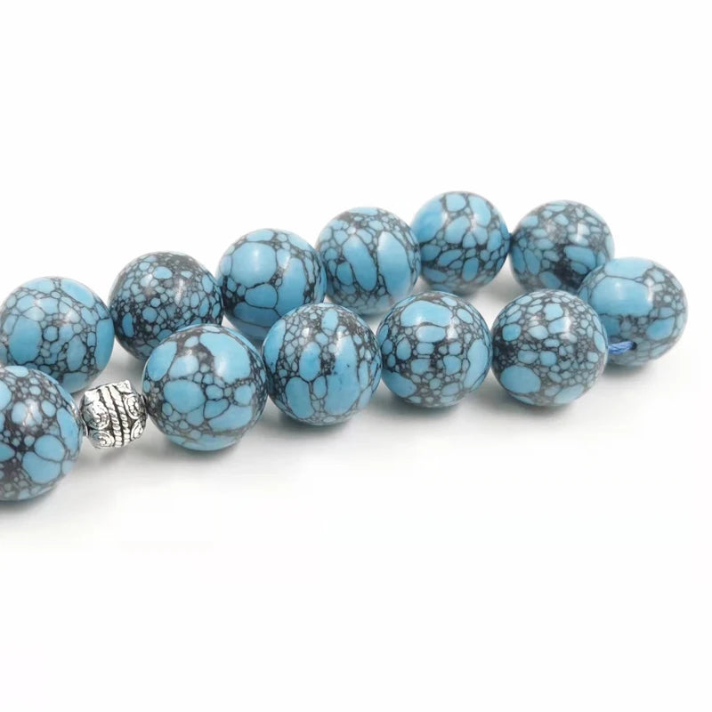 Natural Mongolian turquoise gemstone Big size muslim prayer bead for men misbaha islamic ramadan eid