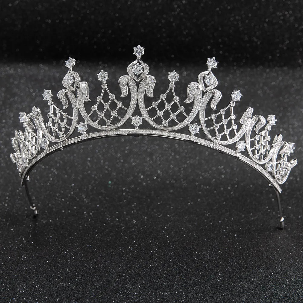 Luxury  Zirconia Crown Accessories Princess  Crystal Queens