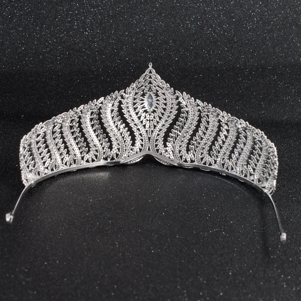 Luxury Crystals Zirconia Crown Hair Jewelry Accessories