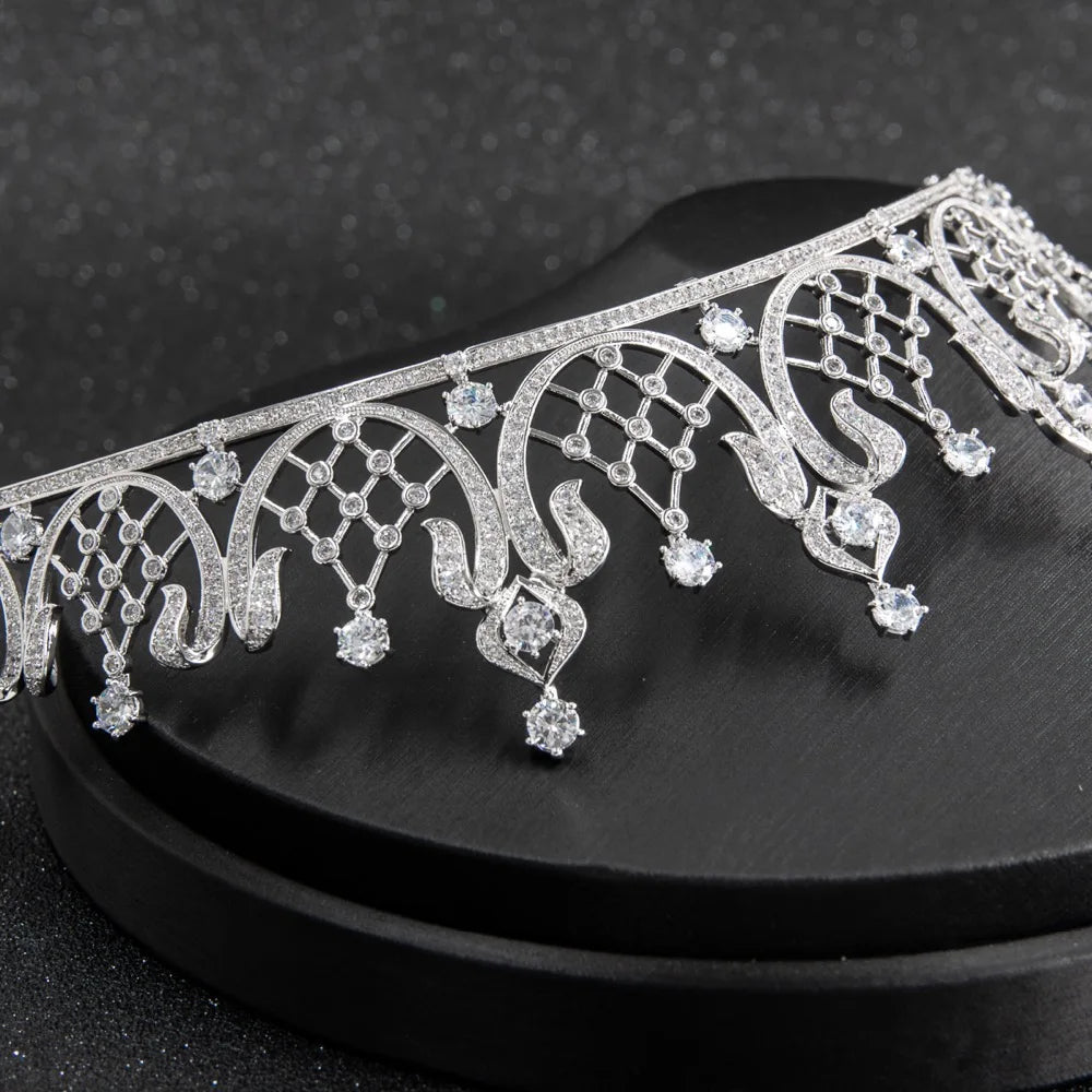 Luxury  Zirconia Crown Accessories Princess  Crystal Queens