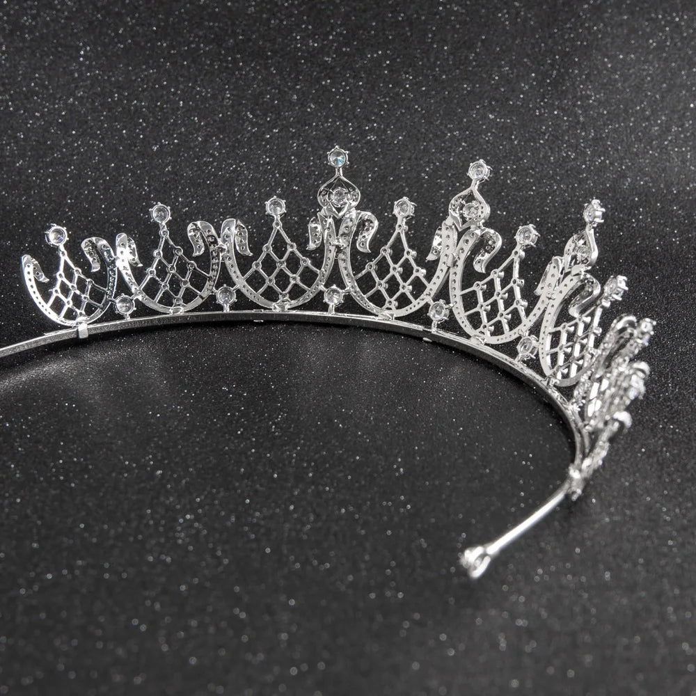 Luxury  Zirconia Crown Accessories Princess  Crystal Queens