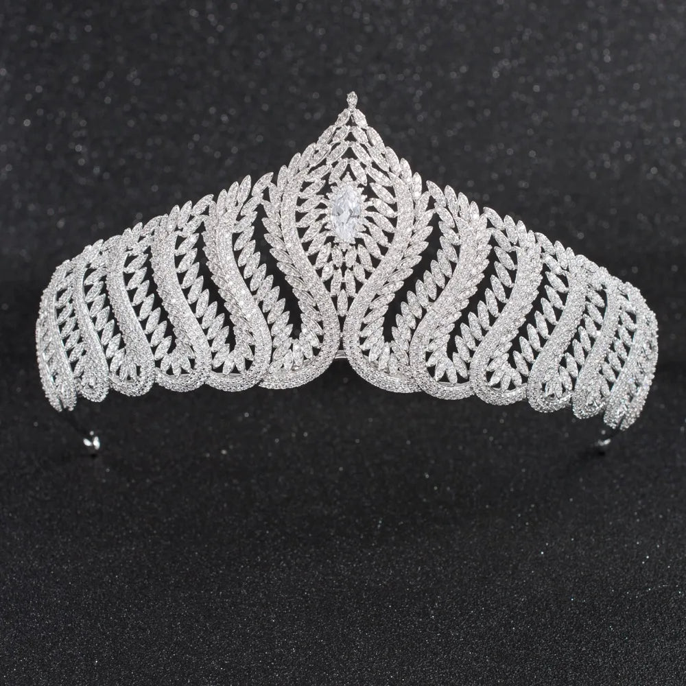 Luxury Crystals Zirconia Crown Hair Jewelry Accessories