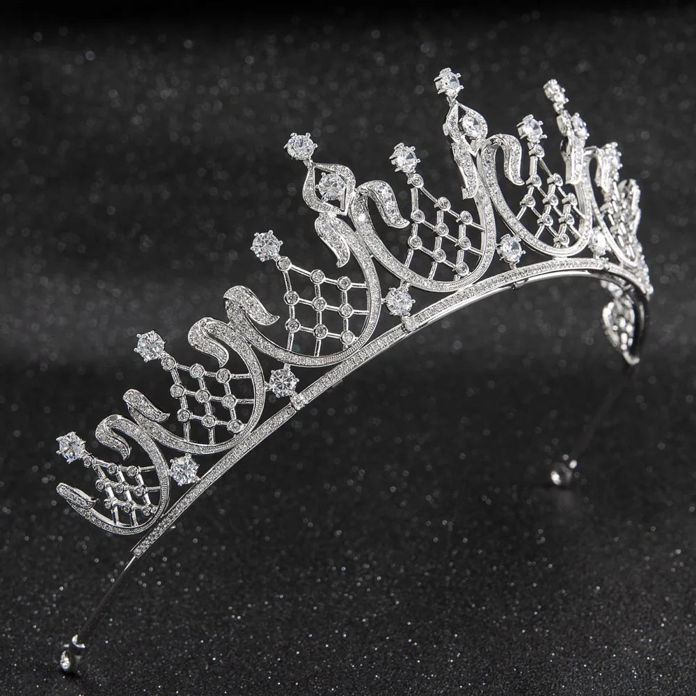 Luxury  Zirconia Crown Accessories Princess  Crystal Queens