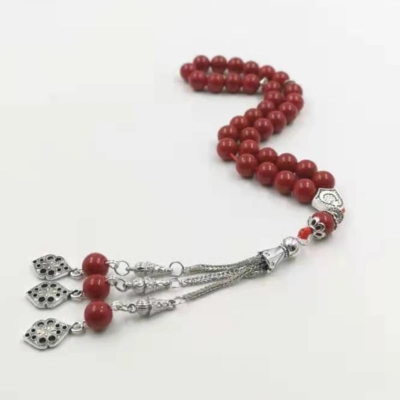 Tasbih Red stone Turkish jewelry misbaha muslim bracelet arabic islamic fashion accessoires  Rosary bead