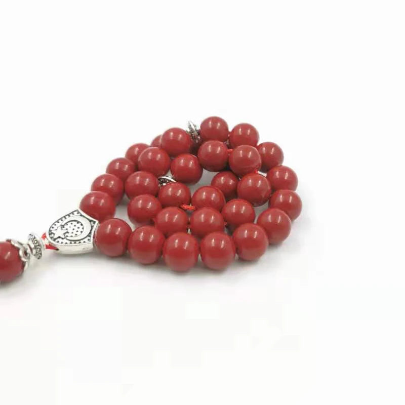 Tasbih Red stone Turkish jewelry misbaha muslim bracelet arabic islamic fashion accessoires  Rosary bead