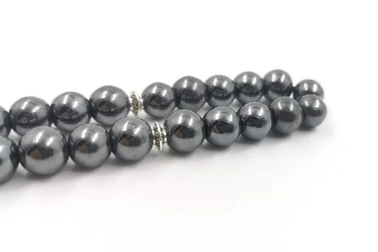 Tasbih Natural Hematite style misbaha muslim prayer beads islamic stone Rosary bracelet gifts for EID