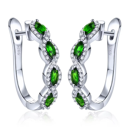 Natural Chrome Diopside Sterling Silver Gemstone Women Fine Jewelrys