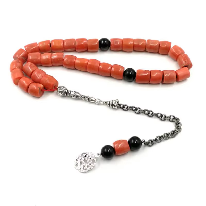 Tasbih Natural Coral Big Size Valuable gift Eid deep sea coral Muslim jewelry Fashion islamic Favorites Bracelets