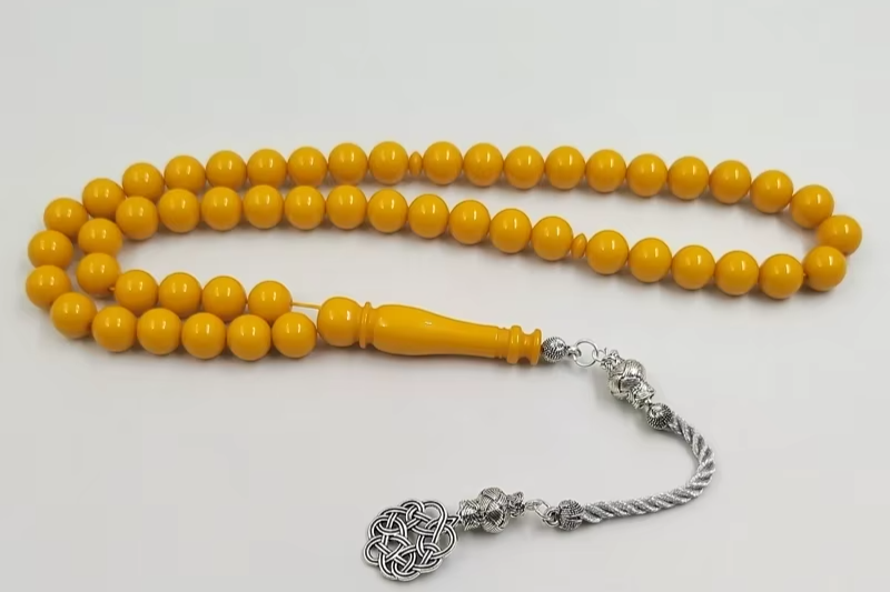 Tasbih yellow resin Eid Gift Adha Muslim bracelet  Rosary prayer beads arabic islamic fashion bracelet Misbaha